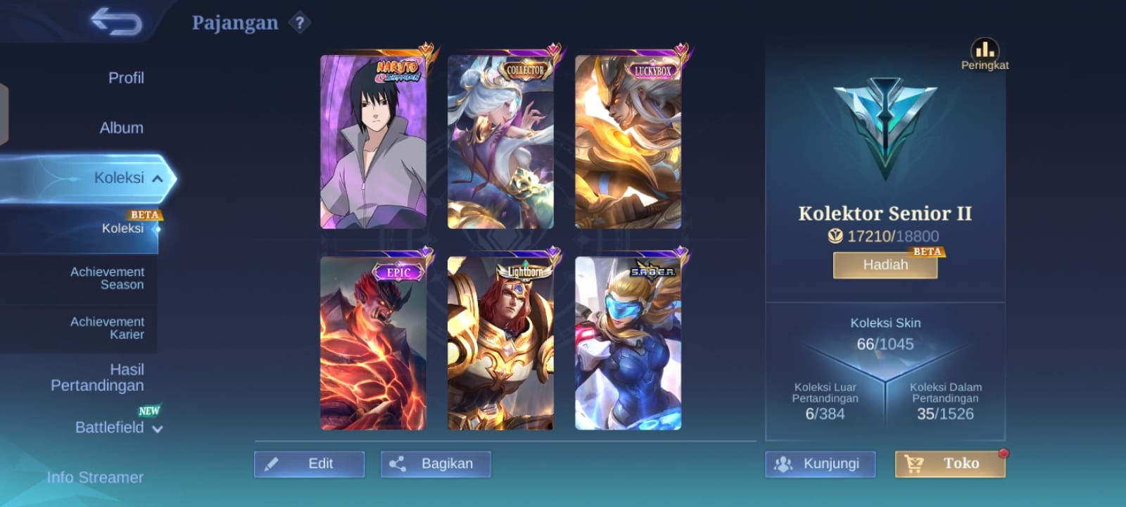 Akun Advance Server | Kakashi | Alice Collection | Martis Luckybox