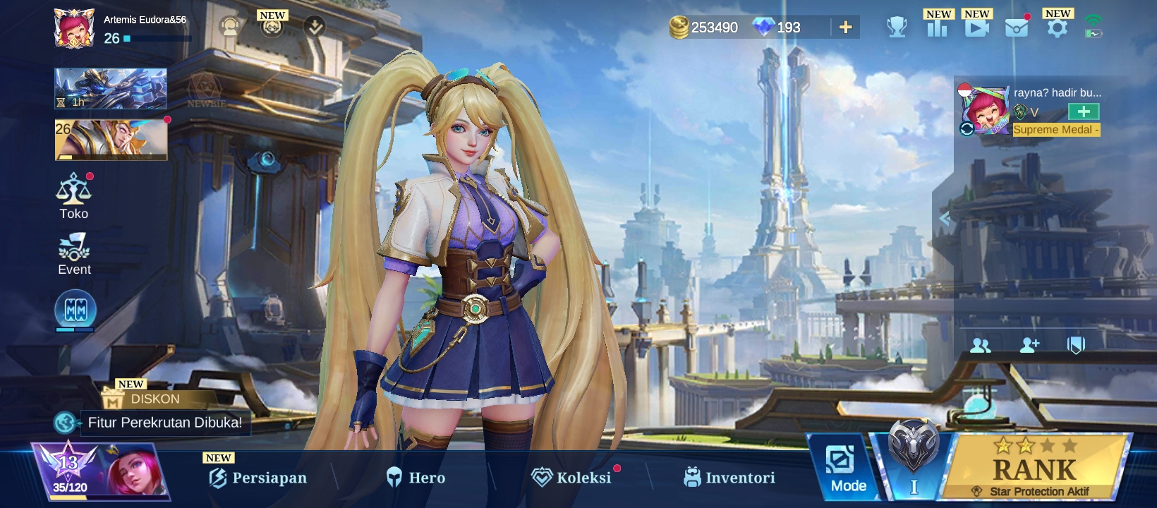 AKUN MLBB ADVANCE SERVER